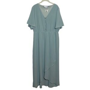 One Loved Babe Dark Powder Blue Windsor Dress Size XXL